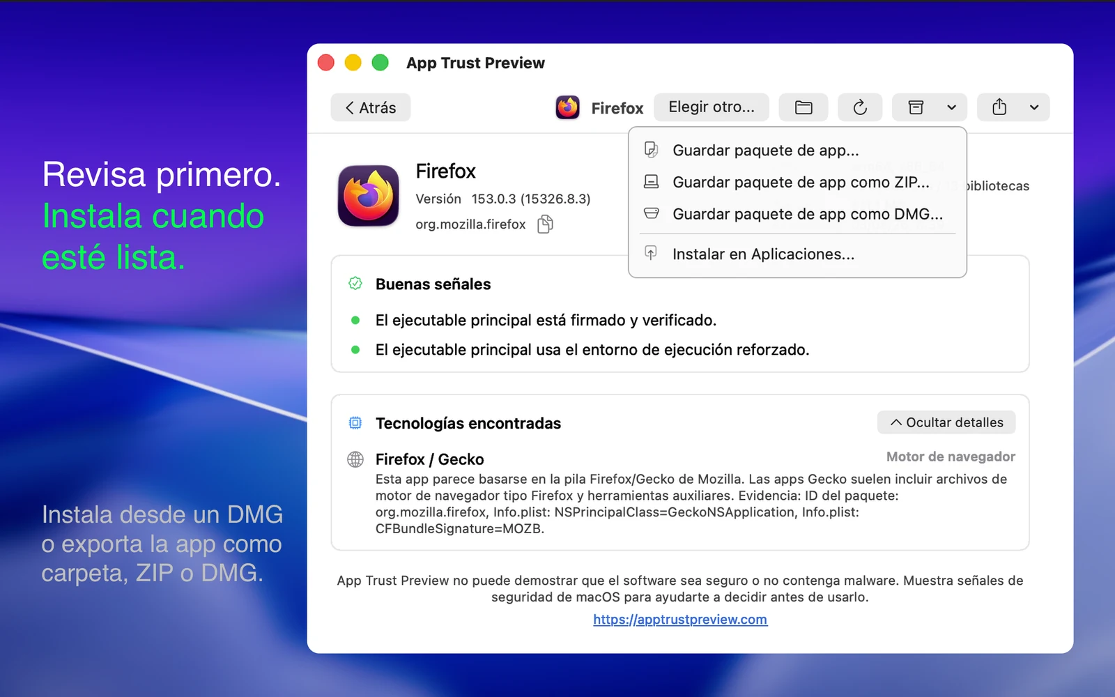 Capturas de App Trust Preview 3