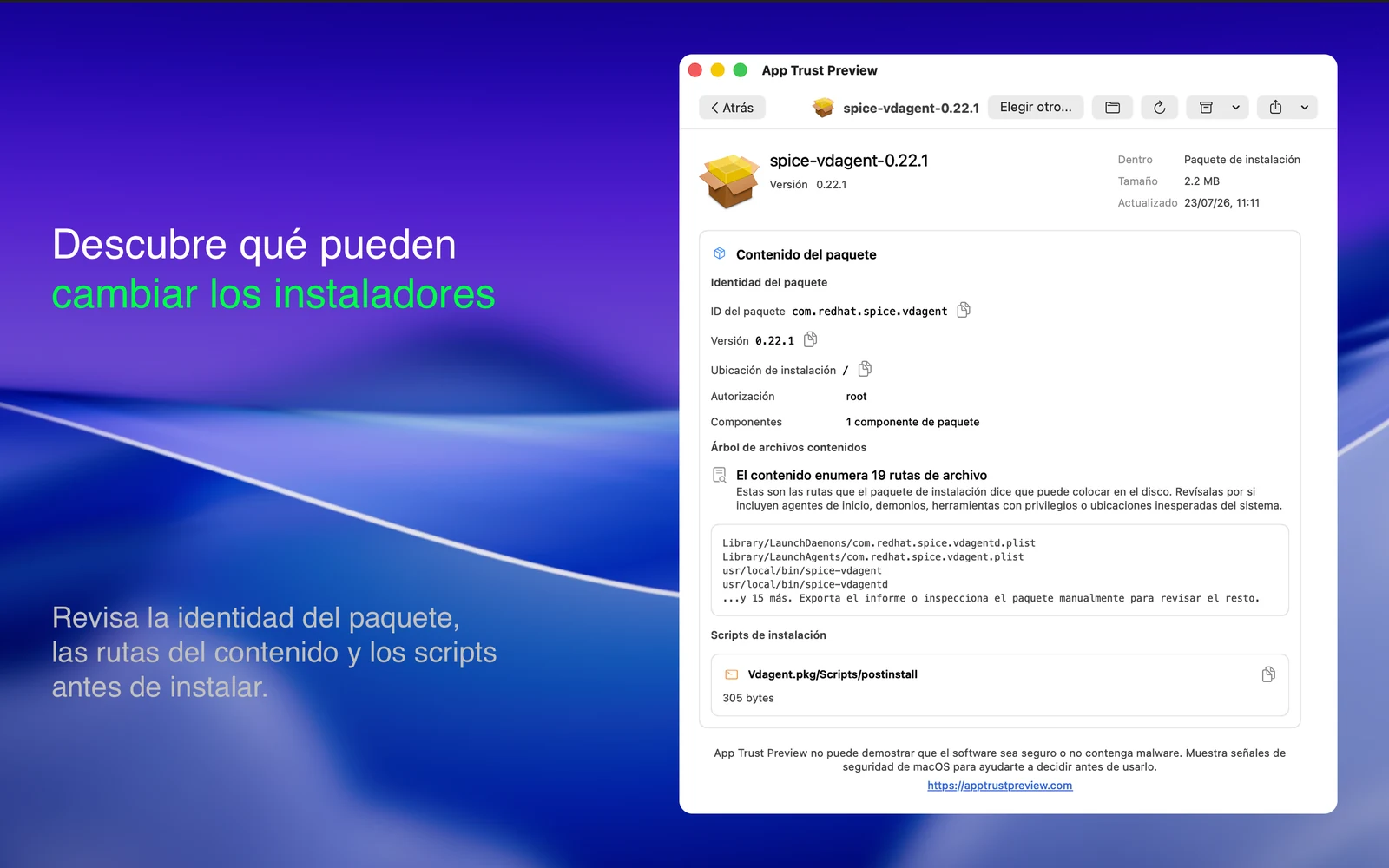 Capturas de App Trust Preview 4
