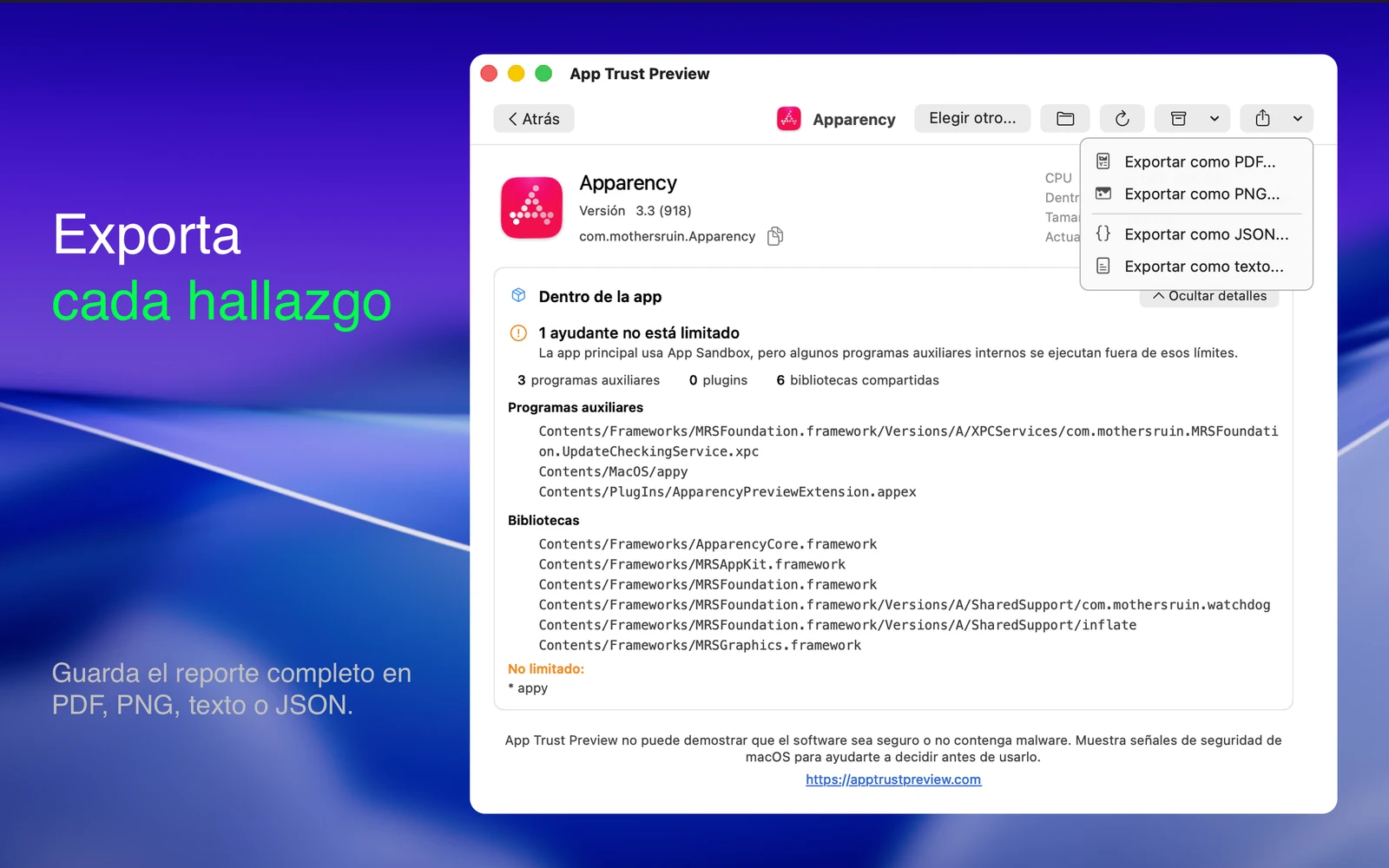 Capturas de App Trust Preview 7